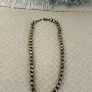 Classic Sterling Silver Beaded Necklace